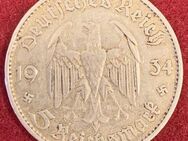 5 Reichsmark 1934 (D) und 1935 (A) Reichsadler Silber 900/1000 - Bad Waldsee