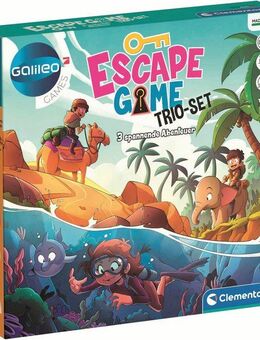 Clementoni® Spiel Galileo, Escape Game Trio-Set, Detektivspiel, Made in Europe