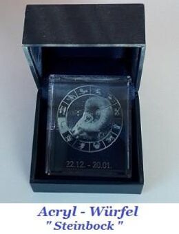 ACRYL - Würfel neutral und "Steinbock" - Nürnberg