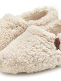 Elbsand Hausschuh mit kuscheligem Fellimitat, Pantolette, Pantoffel, Hüttenschuh