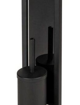 WENKO WC-Garnitur Rivalta, schwarz, 3 in 1 Standgarnitur