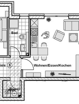 Möbilierte 2 ZKB Wohnung im Herzen von Schweich Oberstiftstr. - Schweich