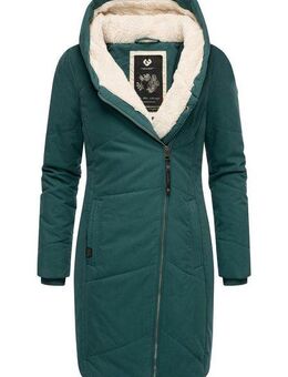 Ragwear Wintermantel Gordon Long gesteppter Winterparka mit asymmetrischem Kragen