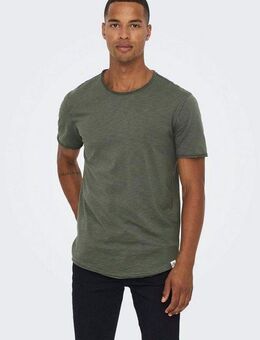 ONLY & SONS Rundhalsshirt ONSBENNE LONGY SS TEE NF 7822 NOOS
