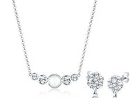 Elli Premium Schmuckset mit Perle und Kristalle 925 Silber