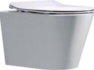welltime Tiefspül-WC Trento Plus, wandhängend, Abgang waagerecht, Wand WC inklusive Toilettendeckel, Hänge-WC aus Sanitärkeramik