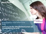 Referent für die Öffentlichkeitsarbeit der Kunststiftung (m/w/d) - Halle (Saale)