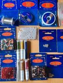 Konvolut-Glasperlen-Nylon Garn-Metall Draht-Springringe in 66125