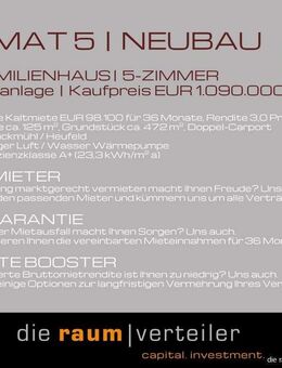 HEIMAT 5 | Kapitalanlage mit bis zu 7% Rendite p.a., Mietgarantie 36 Mon., AfA 5%, modernes EFH! - Bruckmühl