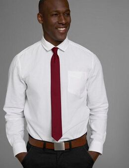 Man's World Krawatte in klassischen Farben & Slim-Breite - neue Farben bordeaux & petrol