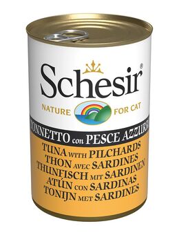 Sparpaket Schesir in Gelee 12 x 140 g - Thunfisch mit Sardine