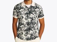 Tommy Hilfiger Poloshirt ALL OVER PRINT LINEN REG POLO mit Palmenprint