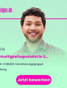 Nachhaltigkeitsspezialist:in Schwerpunkt Kapitalanlagen - Coburg