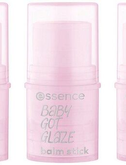 Essence Highlighter BABY GOT GLAZE balm stick, 3-tlg., Transparentes, hochglänzendes Finish, pflegend, vegan.