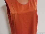 "- Sommermann Satin Top L 42 / 44 Trägershirt Shirt Tanktop orange ärmellos Damen - Mühlberg (Elbe)