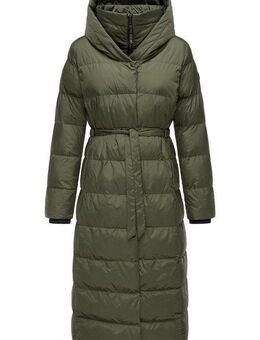 Ragwear Steppmantel Niara Long Gesteppter langer Damen Mantel mit Bindeband