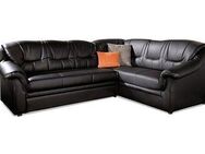 DOMO collection Ecksofa Montana, zeitlose Rückensteppung, bequeme Armlehnen, L-Form, wahlweise mit Bettfunktion