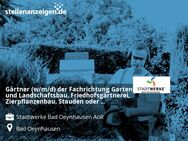 Gärtner (w/m/d) der Fachrichtung Garten- und Landschaftsbau, Friedhofsgärtnerei, Zierpflanzenbau, Stauden oder Baumschule - Bad Oeynhausen