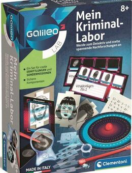 Clementoni® Experimentierkasten Galileo, Mein Kriminal-Labor, Made in Europe