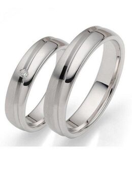Firetti Trauring Schmuck Geschenk Hochzeit Ehering "LIEBE", wahlweise mit oder ohne Zirkonia (synth)