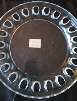 Glasschale Dessertschale mit 30cm Durchmesser verziert Glas Dekoration - Essen