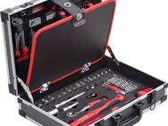 meister Werkzeugset Profi Werkzeugkoffer / 8971460, 121-teilig, stabiler Alu-Koffer -Für Haushalt, Garage & Werkstatt