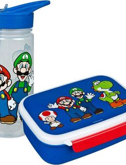 Scooli Lunchbox Super Mario, (Set, 2-tlg), mit Trinkflasche