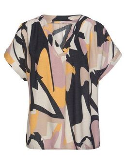 LASCANA Druckbluse mit kurzen Ärmeln und Allover-Druck, Blusenshirt, Business-Look