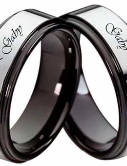 Zauberhaft polierte Wolframringe W159 - Aholming