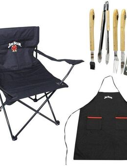 Jim Beam BBQ Grillbesteck-Set, (7 tlg)