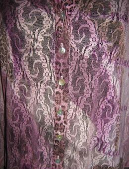 NEUw * Edel * Abend * Ausgeh * Lace- Spitzen * Pailletten Stickerei * Batik * Hemd- Bluse "BIBA by ESCADA" Gr. 40- 42/ M * rosé * rosequarz * - Riedlingen