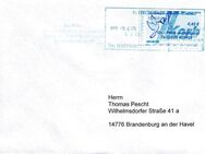 GO-Print: "Brieftaube mit Brief", 0,43 EUR, Ganzstück 2, gelaufen - Brandenburg (Havel)