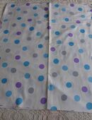 Stoff - Stoffstück - weiß, gepunktet, für Kinder oder Erwachsene, ca. L 120 cm x B 140 cm, neu in 22523