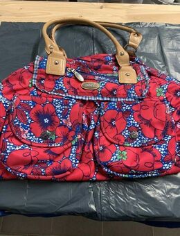 NEUw * Mohn * Blumen * Blüten * Wickel mit Unterlage * Tasche * Tote * Bag "Oilily" Limited Edition  * pink * royal- blau * weiß * - Riedlingen