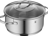 WMF Bratentopf Provence Plus, Cromargan® Edelstahl Rostfrei 18/10 (2-tlg), breiter Schüttrand, elegant, langlebig, spülmaschinengeeignet