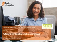 Referent der Geschäftsführung (m/w/d) - Geislingen (Steige)
