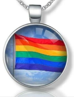 Halskette Flagge Anhänger Regenbogen Fahne Motiv Modeschmuck 9,90* - Villingen-Schwenningen