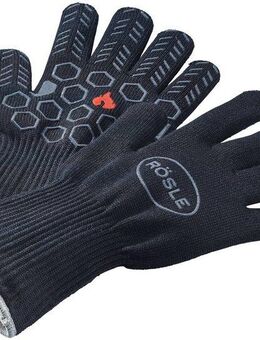 RÖSLE Grillhandschuhe Premium, 25240, atmungsaktiv, temperaturbeständig bis 350°C, Baumwoll-Innenfutter
