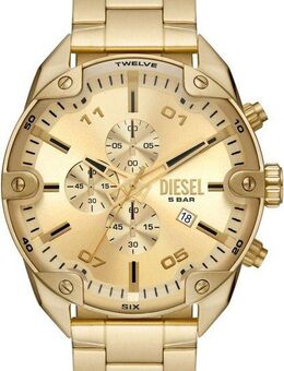 Diesel Chronograph SPIKED DZ4608, Quarzuhr, Armbanduhr, Herrenuhr, Edelstahlarmband, analog, Tag