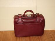 TOP VINTAGE Wochenendtasche Reisetasche Reisekoffer Tasche Leder weinrot - Jork