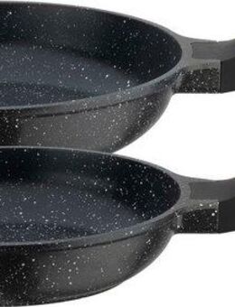 GSW Pfannen-Set Titanium Granit Advanced, Aluminiumguss (Set, 2-tlg), Pfannen-Set aus Aluminium-Guss mit Antihaft-Versiegelung