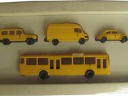 DBP Deutsche Bundespost - 4er Set mit Bus, Pkw, Kleintransporter & Geländewagen - von Wiking - Doberschütz