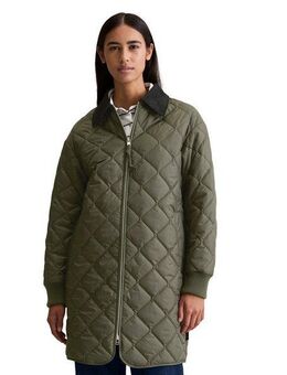 Marc O'Polo DENIM Steppmantel relaxed fit, 2-Wege-Reißverschluss, Cord-Kentkragen