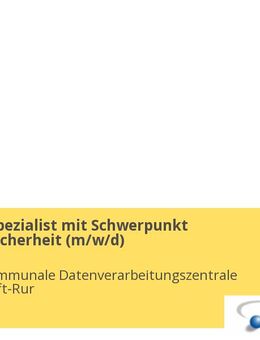 Netzwerkspezialist mit Schwerpunkt Netzwerksicherheit (m/w/d) - Frechen