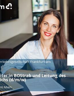 Betriebsleiter:in BOStrab und Leitung des Stabsbereichs (d/m/w) - Frankfurt (Main)