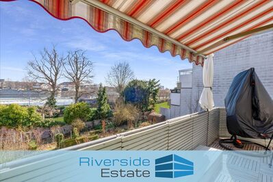 Exklusive 3-Zimmer-Wohnung mit Weserblick, Einbauküche, Balkon & Tiefgarage