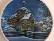 Weihnachtsteller Zierteller Jahrgangsteller Porzellan Kobalt Sammelteller 1986 - Essen