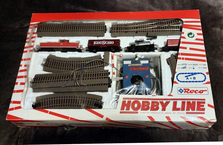 ♥ Roco HOBBY LINE 51082 Komplettset H0 Modellbau DB Startset Schienen Diesellok 290 125-4 Eisenbahn Tulpenstolz Weihnachten - Hamburg