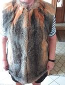 Echtfell Fuchsweste (Grisfuchs auch Graufuchs) Gr. 44-46 in 34266