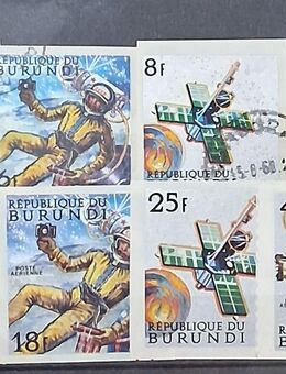 Briefmarken Burundi 1968 Erforschung des Weltraums - Görlitz